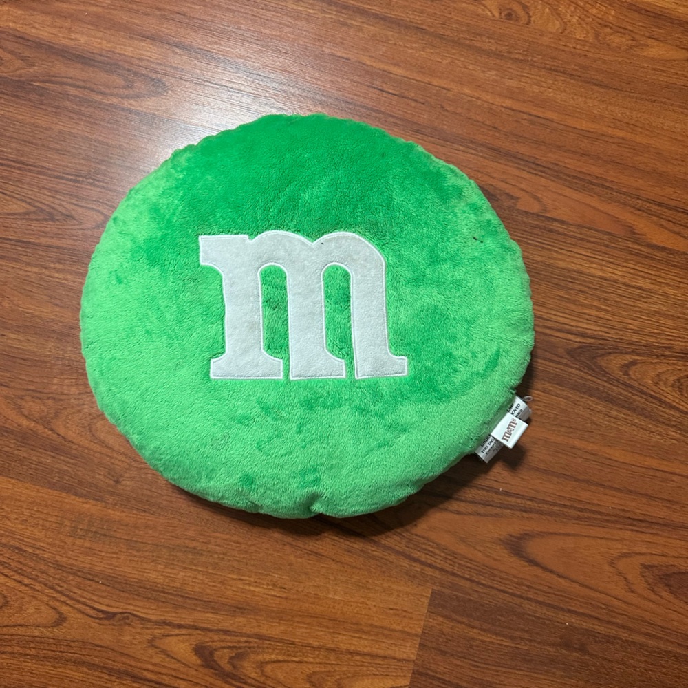 M&M'S Vibrant Green Holiday Pillow